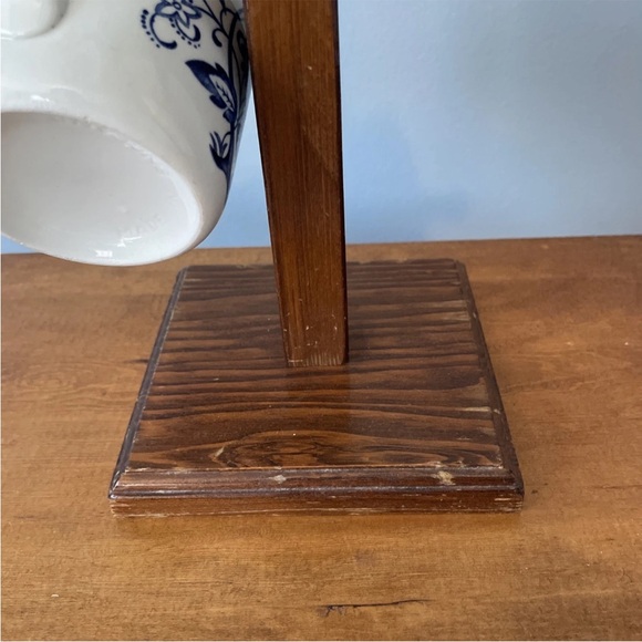 J &G Meakin Blue Nordic Blue Onion Mug Set With Wooden Mug Stand - Picture 3 of 9